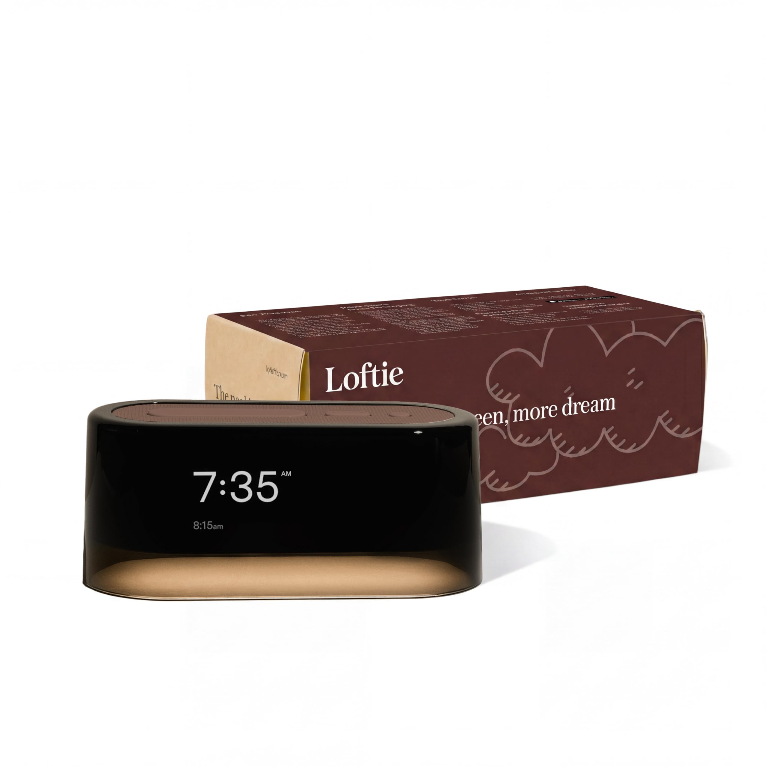 Loftie Alarm Clock with Sound Machine – Smart Alarm Clock with Night Light, White Noise, Bluetooth Speaker, 100+ Sounds Included Free, No Subscription Required, Blackout Mode- Black