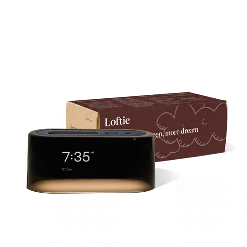 Loftie Alarm Clock with Sound Machine – Smart Alarm Clock with Night Light, White Noise, Bluetooth Speaker, 100+ Sounds Included Free, No Subscription Required, Blackout Mode- Black